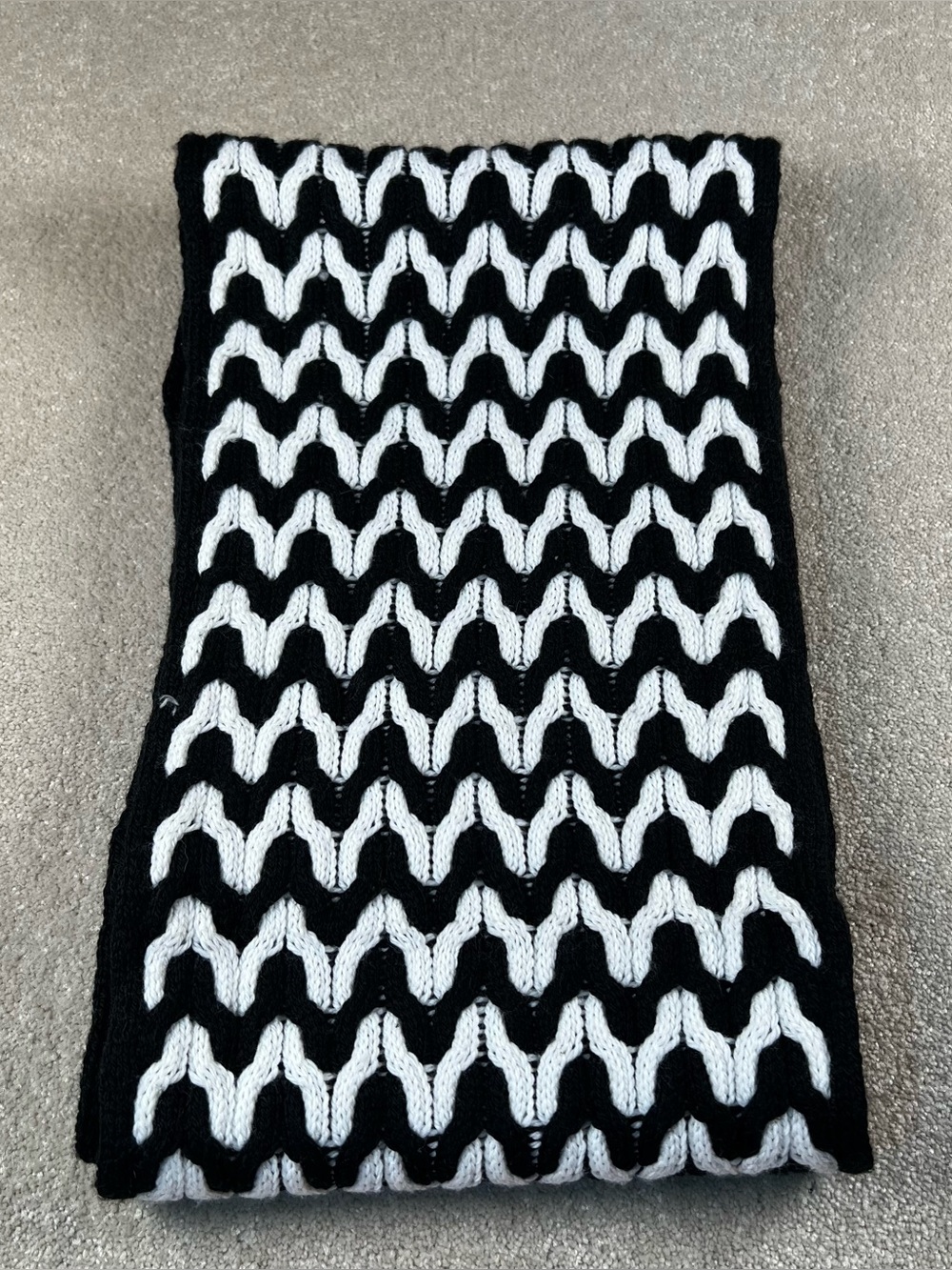 Calvin Klein Winter Infinity Scarf Black White